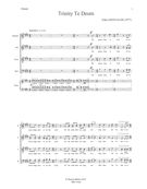 Trinity Te Deum : For SATB Choir, 3 Trumpets, 3 Trombones, Percussion, Harp, and Organ.