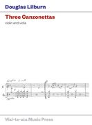 Three Canzonettas : For Violin and Viola.