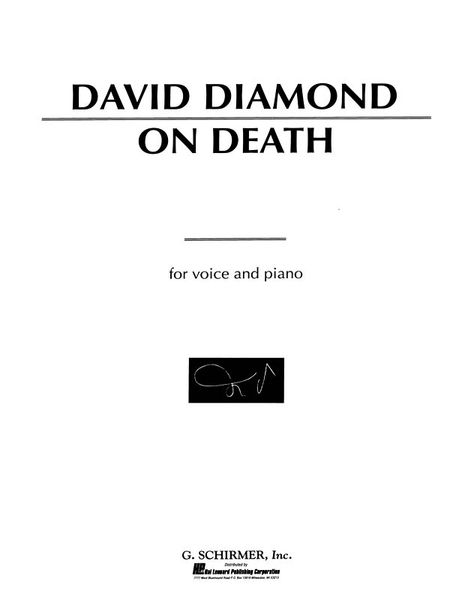 On Death : For Voice And Piano.