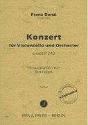 Konzert E-Moll, P 243 : Für Violoncello und Orchester / edited by Bert Hagels.