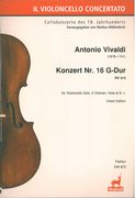 Konzert Nr. 16 G-Dur, RV 413 : Für Violoncello Solo, 2 Violinen, Viola & Basso Continuo.