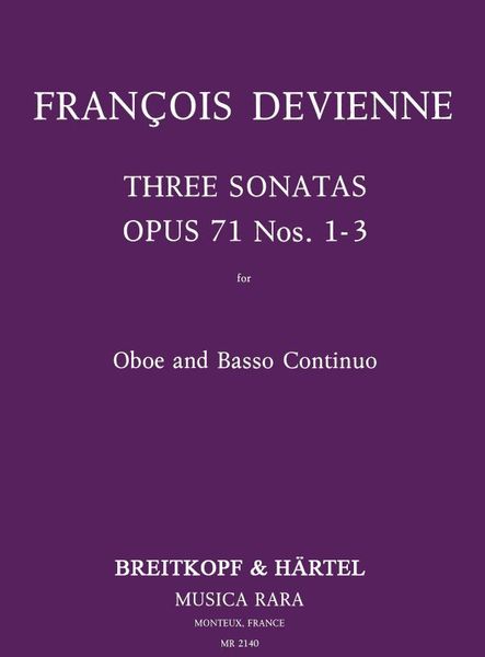 Three Sonatas, Op. 71, Nos. 1-3 : For Oboe and Basso Continuo.
