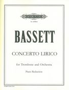 Concerto Lirico : For Trombone and Orchestra - Piano reduction.