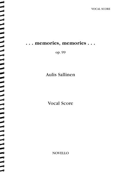 Memories, Memories, Op. 99 : For SSA Voices and Piano (2011).