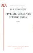 Five Movements : For Orchestra (1961).