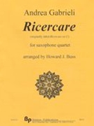 Ricercare : For Saxophone Quartet (SATB).