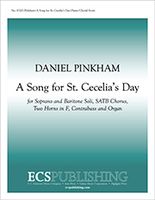 Song For St. Cecilia's Day : For Soprano & Baritone Soli, SATB Chorus, 2 Horns, Contrabass & Organ.