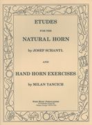 Etudes For Natural Horn by Josef Schantl and Hand Horn Exercises by Milan Yancich.