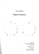 Slight Variations : For Piano (2015).