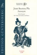 Zwei Sonaten : Für Viola Da Gamba und Basso / Ed. Thomas Fritzsch & Günter von Zadow.