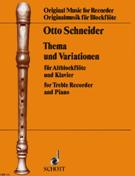 Thema und Variationen : For Treble Recorder and Piano (1988).