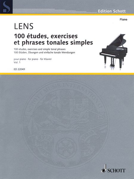 100 Études, Exercises Et Phrases Tonales Simples : Pour Piano - Vol. 1.