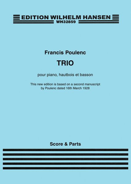 Trio : Pour Piano, Hautbois Et Basson / edited by Sandro Caldini.