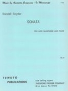 Sonata : For Alto Saxophone & Piano.