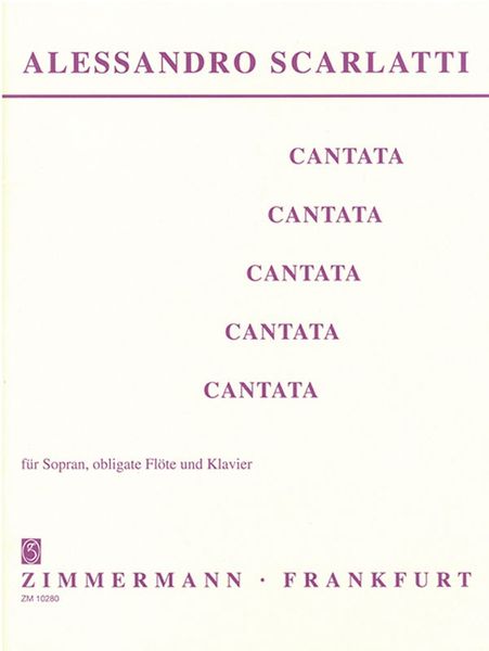 Cantata : Per Soprano Con Flauto Obbligato.