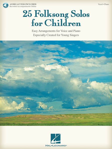 25 Folksong Solos For Children : Easy Arrangements For Voice and Piano.