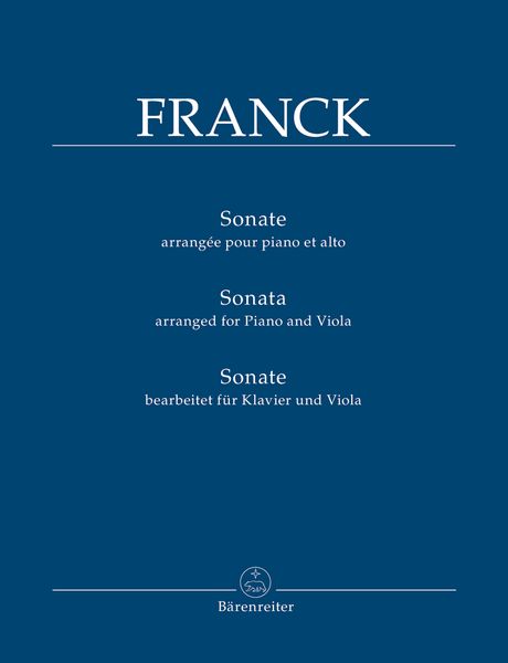 Sonate : Arrangée Pour Piano Et Alto / edited and arranged by Douglas Woodfull-Harris.