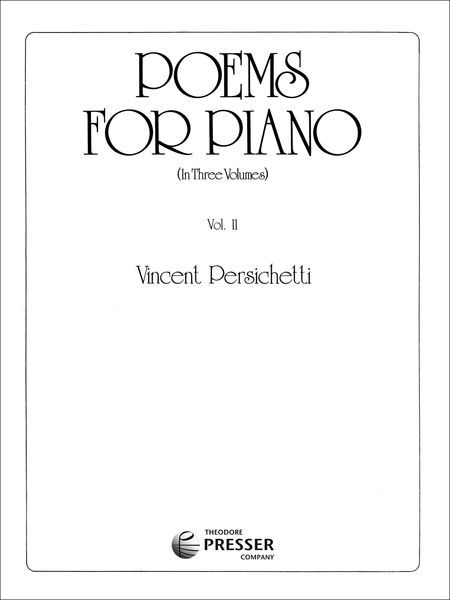 Poems For Piano, Op. 5 (In Three Volumes), Vol. 2.