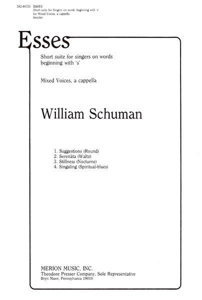 Esses - Short Suite For Singers On Words Beginning With S : For Mixed Voices, A Cappella.