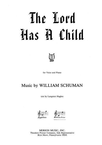 Lord Has A Child : For Medium Voice and Piano.