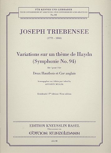 Variations On A Theme Of Haydn : For Two Oboes and Cor Anglais.