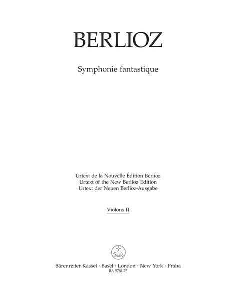 Symphonie Fantastique, Op. 14 / edited by Nicolas Temperley.