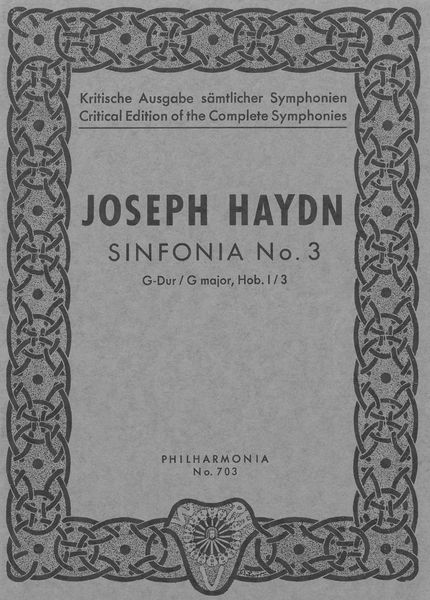 Sinfonia No. 3 In G Major, Hob. I:3.