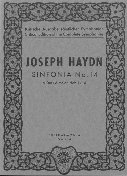 Sinfonia No. 14 In A Major, Hob. I:14.