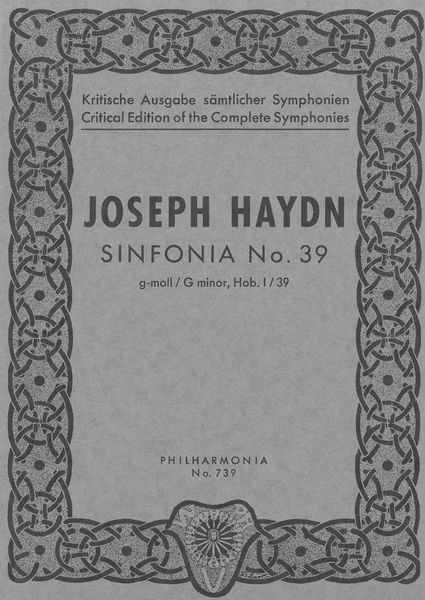 Sinfonia No. 38 In G Minor, Hob. I:39.