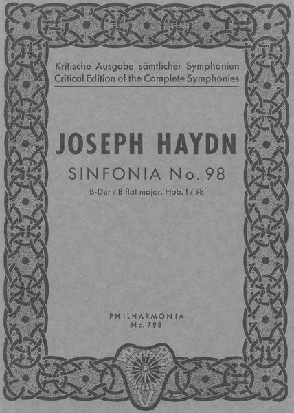 Sinfonia No. 98 In B Flat Major, Hob. I:98.