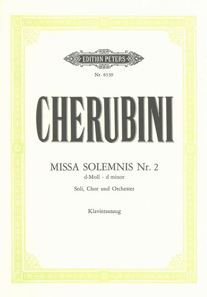 Missa Solemnis Nr. 2 In D Minor : Für Soli, Chor und Orchester.