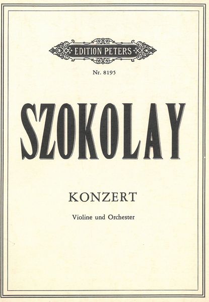 Konzert : Für Violine und Orchester.