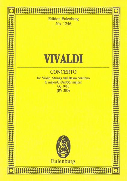 Concerto, RV 300 : For Violin, Strings and Basso Continuo.