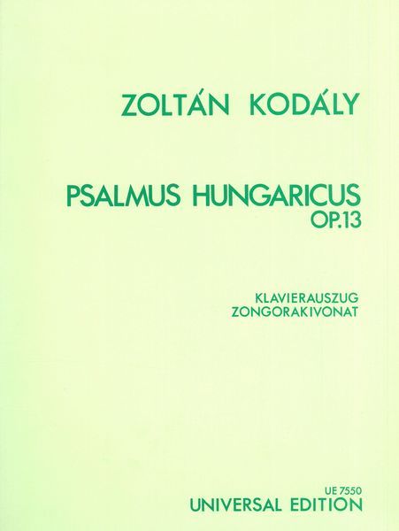 Psalmus Hungaricus, Op. 13 : Koavierauszug [H/G].