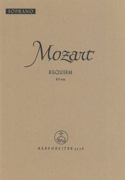 Requiem, K. 626 : Soprano Part.