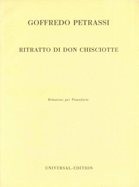 Ritratto Di Don Chisciotte : Riduzione Per Pianoforte.