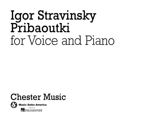 Pribaoutki : For Voice and Piano [R/F].