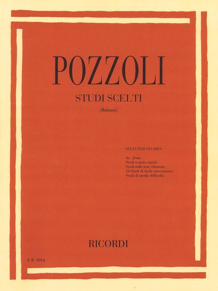 Studi Scelti : For Piano / edited by Vincenzo Balzani.