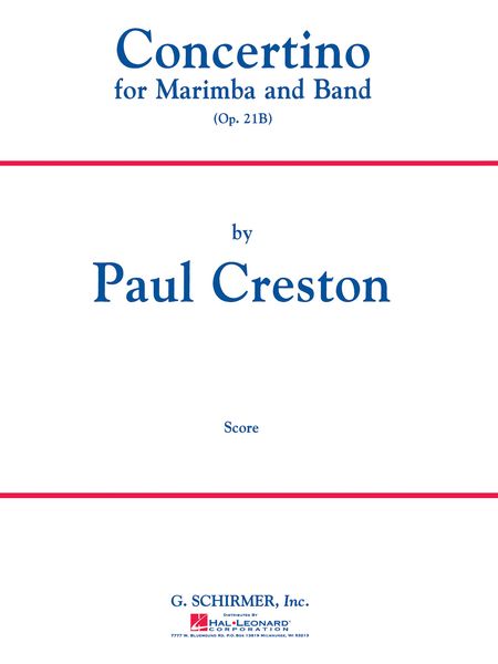 Concertino, Op. 21b : For Marimba and Band.