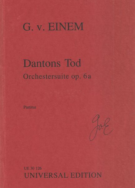 Dantons Tod, Op. 6a : Orchestersuite.