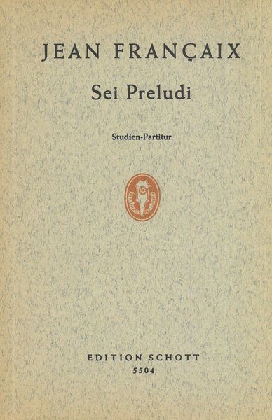 Sei Preludi : Per Orchestra A Corda Da Camera.