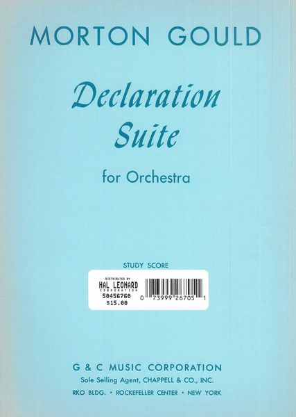 Declaration Suite : For Orchestra.