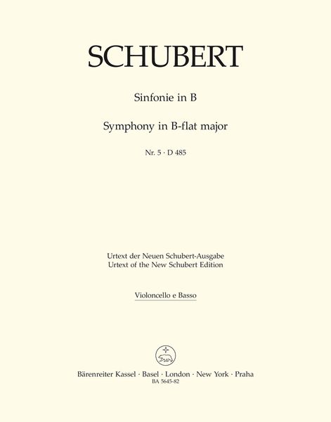 Symphony No. 5 In B Flat Major, D. 485.