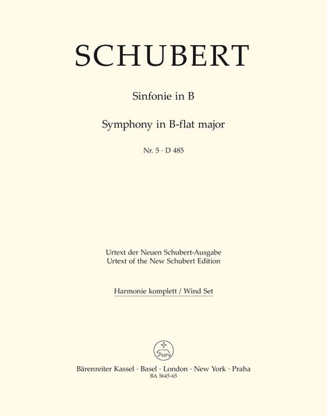 Symphony No. 5 In B Flat Major, D. 485.