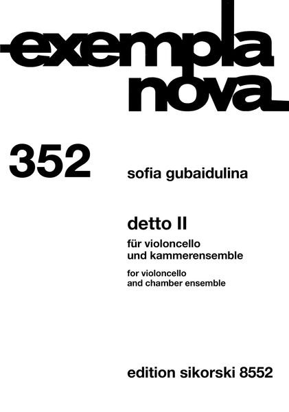 Detto II : For Violoncello and Chamber Ensemble (1972).