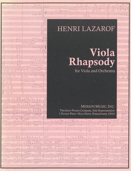 Viola Rhapsody : For Viola & Orchestra.