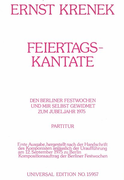 Feiertags-Kantate.