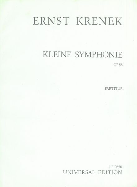 Kleine Symphonie, Op. 58.