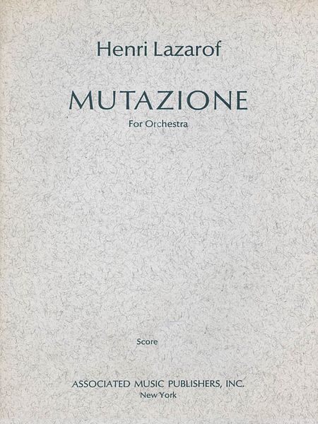 Mutazione : For Orchestra.