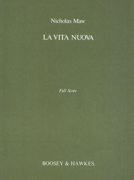 Vita Nuova : For Soprano and Chamber Ensemble.